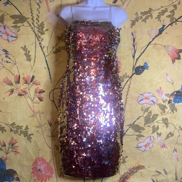 BHLDN × Aidan Mattox Starla Sequin Midi Dress - Picture 4 of 8